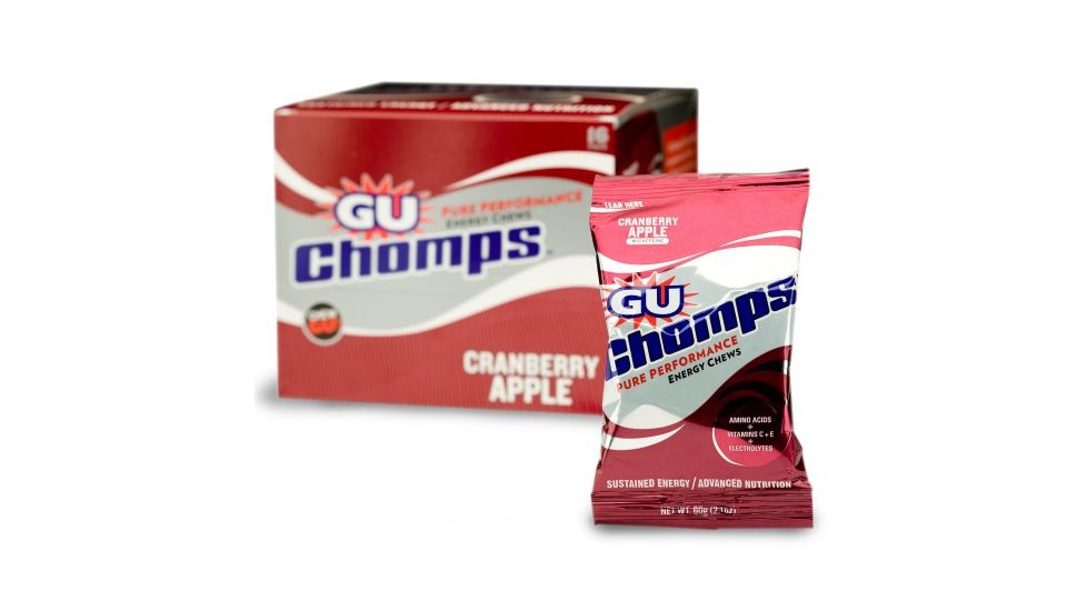 GU Chomps Cranberry Apple Energy Chews-Single