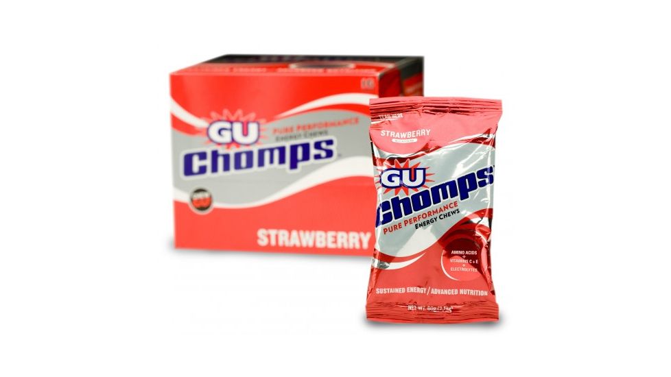 GU Chomps Strawberry Energy Chews-16 Pack