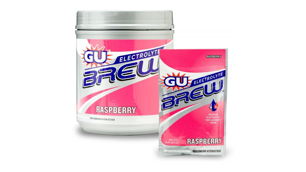 GU Raspberry Electrolyte Brew Packets-16 Pack