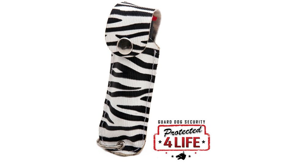 Guard Dog Security 1/2oz 18% OC Pepper Spray - Zebra Black/White PS-GDSC-ZBW