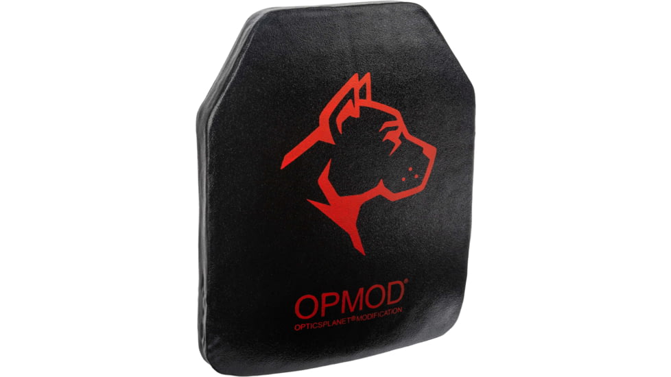 Guard Dog Body Armor OPMOD OpticsPlanet Exclusive Level III+ Ceramic UHMWPE Armor Plate, SAPI, Multi Curve, 10x12in, Black, OPMOD-3Plus