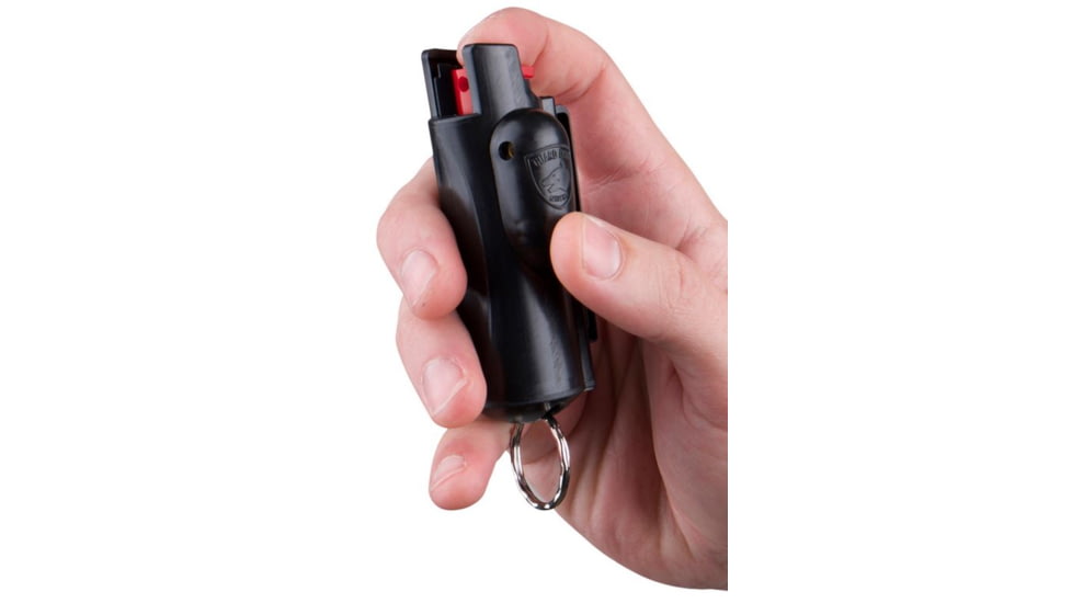Guard Dog Security AccuFire Keychain Pepper Spray, w/Laser, Black PS-GDAF-BK