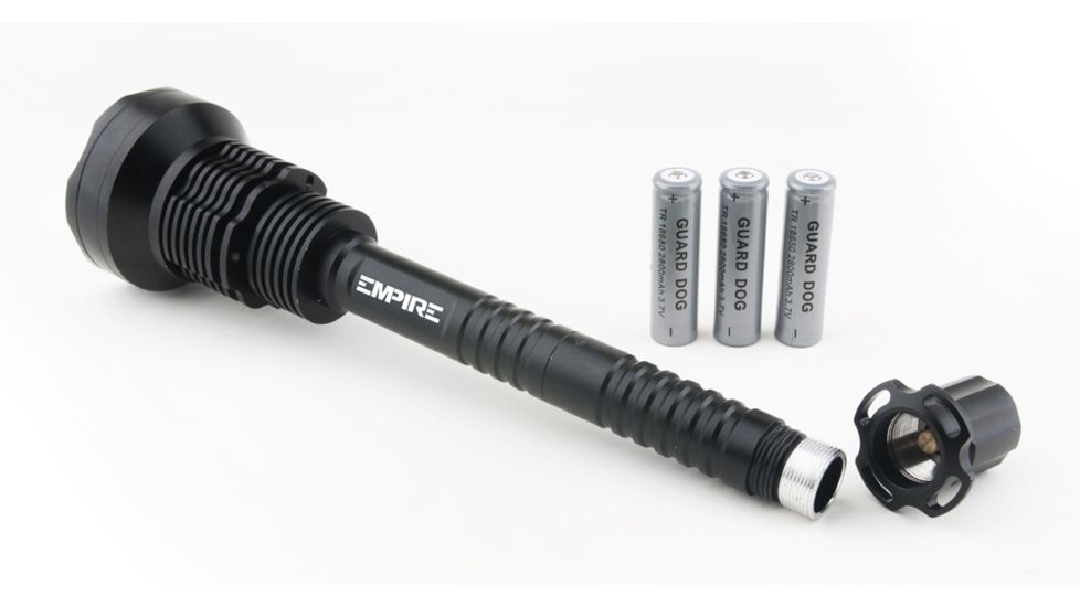 Guard Dog Security Empire - 1400 Lumen Waterproof Tactical Flashlight, 5 Functions, Black TL-GDE1400, EDEMO1