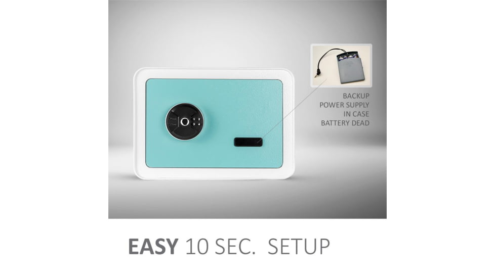 Guard Dog Security Small Biometric Safe, 3 Way Access, Aqua, One Size, SF-GDBSS-AQ