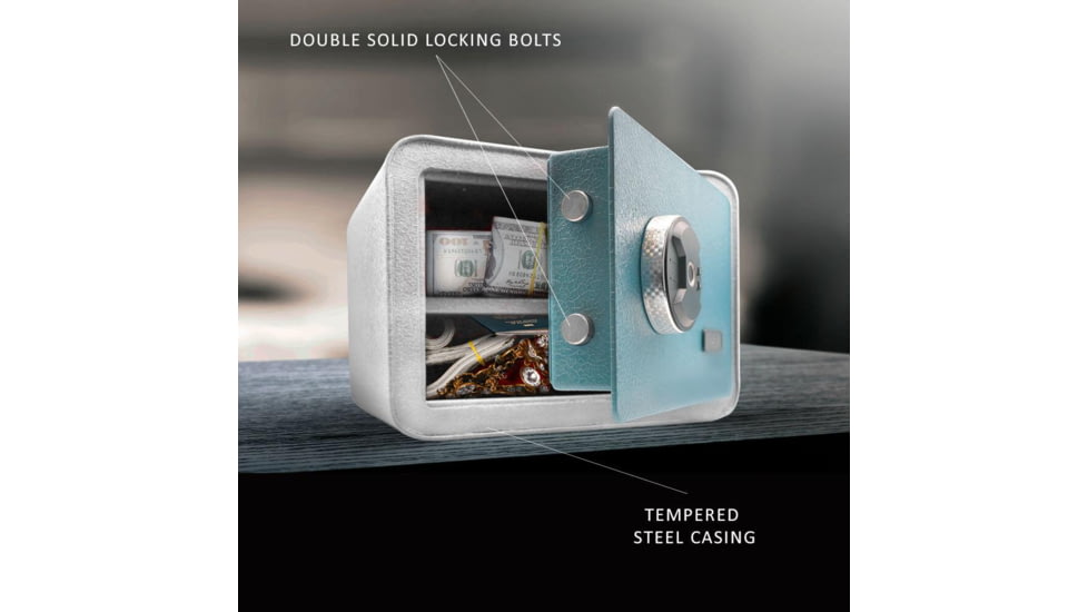 Guard Dog Security Small Biometric Safe, 3 Way Access, Aqua, One Size, SF-GDBSS-AQ