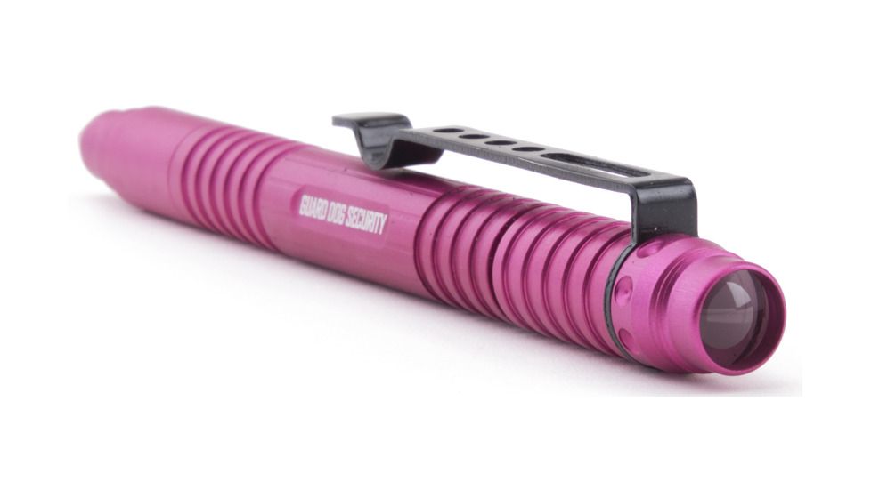 Guard Dog Security Tactical Pen w/ Tungsten Steel Pressure Tip and 30 Lumen Tactical Flashlight, Black TP-GDL1000BK