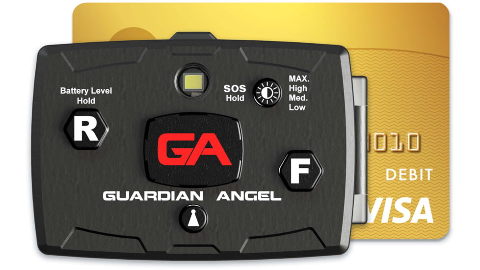 Guardian Angel Infrared Hybrid Wearable Safety Light, Elite Series, Black Casing, White/Red/Blue Split Front, Red/Blue Split Rear, Infrared Top Light, Red Work Light, ELT-R/B-IR