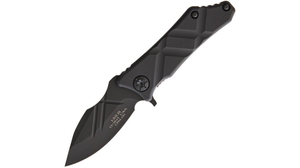 Guardian Tactical Exilis Black Folding Knife,3in,CPM-154 Steel,Black,Aluminum Handle GT53111