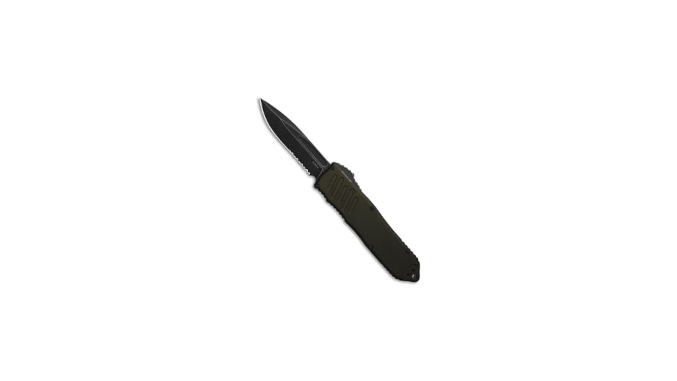 Guardian Tactical Guardian Tactical RECON-040 OTF Auto Knife OD Green Aluminum 4" Dark SW Serr, OD Green, Elmax, adult, BHQ-206126