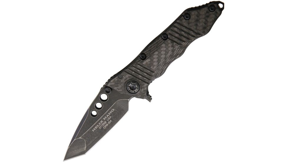 Guardian Tactical Helix Nano Carbon Fiber Folding Knife,3.25in,CPM-154 Steel,Standard Edge,Black Stonewash,Black,Carbon Fiber Handle GT62621