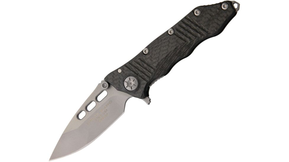 Guardian Tactical Helix Nano Folding Knife,3.25in Satin Bead Blast Blade, Black Carbon Fiber Handle GT62311