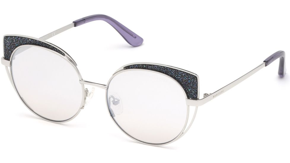 Guess By Marciano GM0796 Sunglasses - Shiny Light Nickeltin Frame Color, Gradient Lens Color