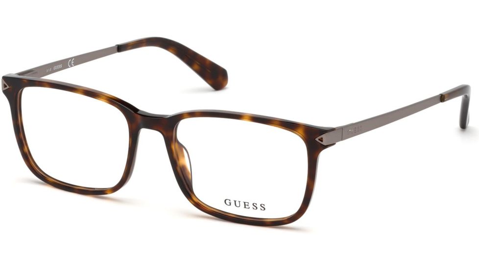 Guess GU1963 Bifocal Prescription Eyeglasses - Dark Havana Frame, Dark Havana Lenses, 52 mm Lens Diameter GU196352052