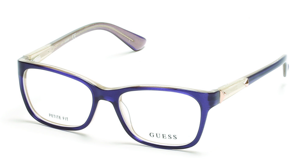 Guess GU2561 Eyeglass Frames - Shiny Blue Frame Color, Shiny Blue Lens Color