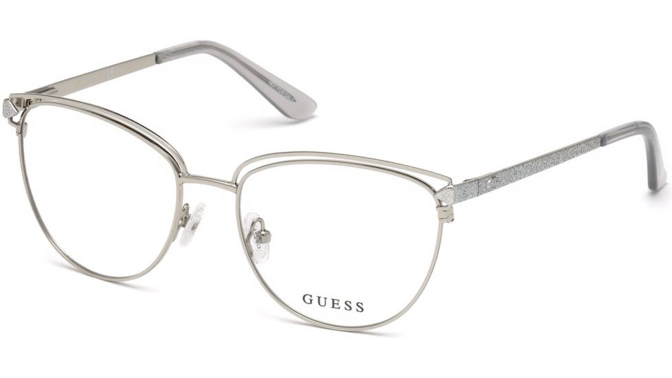 Guess GU2685 Eyeglass Frames - Shiny Light Nickeltin Frame Color, Shiny Light Nickeltin Lens Color