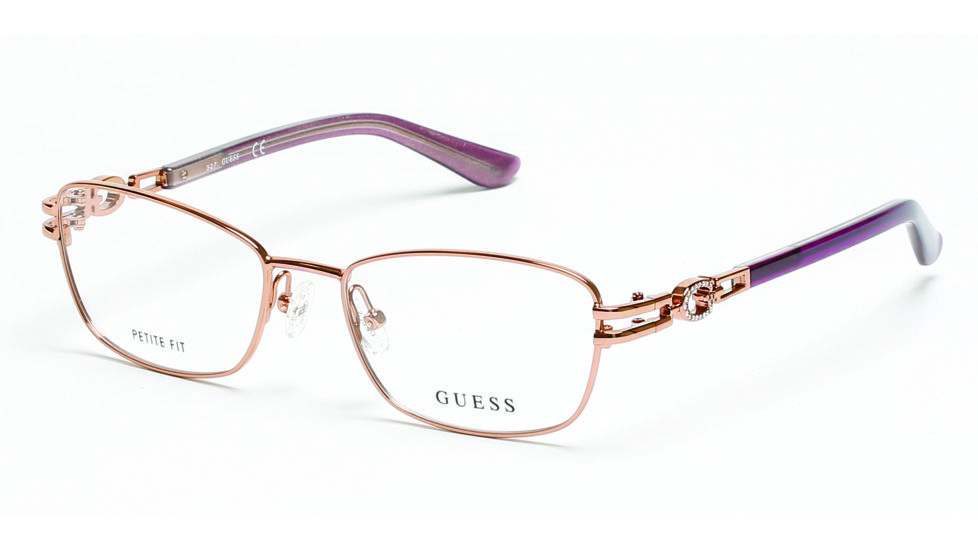 Guess GU2687 Eyeglass Frames - Shiny Rose Gold Frame Color, Shiny Rose Gold Lens Color