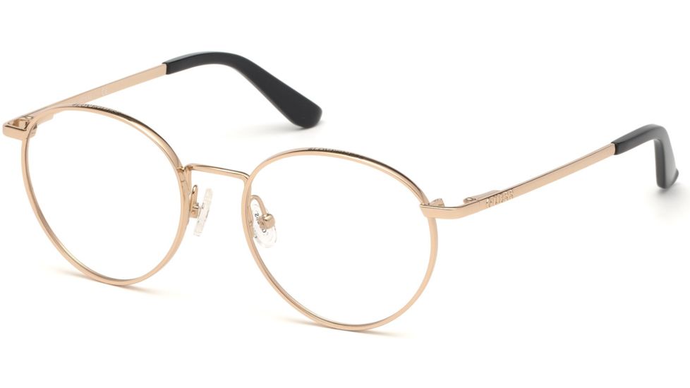 Guess GU2725 Eyeglass Frames - Shiny Rose Gold Frame Color, Shiny Rose Gold Lens Color