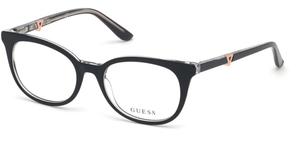 Guess GU2732-F Bifocal Prescription Eyeglasses - Shiny Black Frame, Shiny Black Lenses, 53 mm Lens Diameter GU2732-F53001