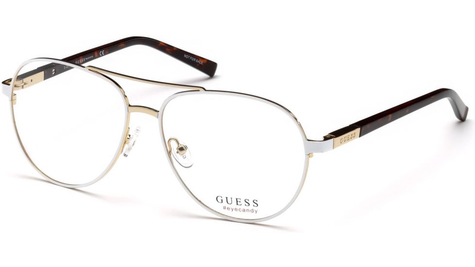Guess GU3029 Eyeglass Frames - White Frame Color