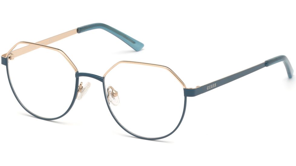 Guess GU3042 Eyeglass Frames - Shiny Light Blue Frame Color