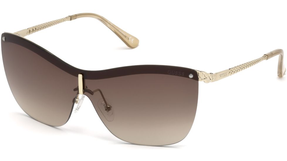 Guess GU7471 Sunglasses - Gold Frame Color, Gradient Brown Lens Color