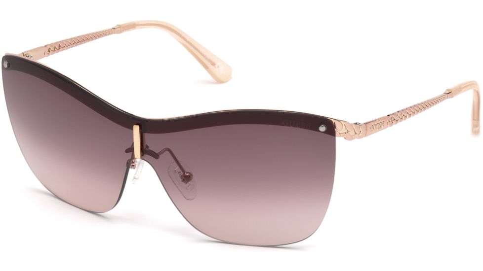 Guess GU7471 Sunglasses - Shiny Rose Gold Frame Color, Violet Lens Color