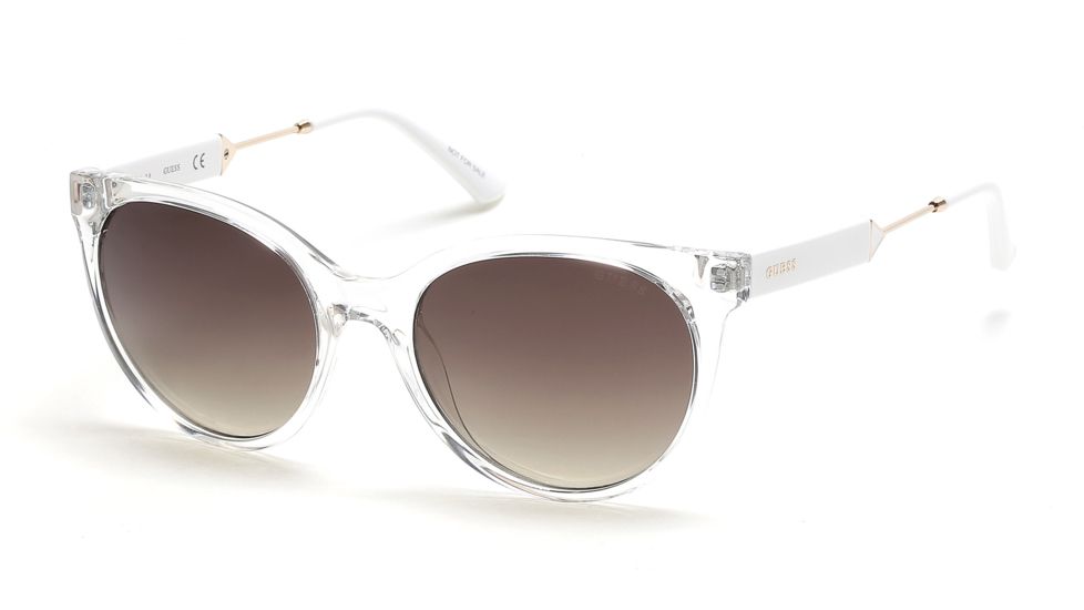 Guess GU7619 Sunglasses - Mens, Crystal Frame, Brown Mirror Lenses, 55 mm Lens Diameter GU76195526G