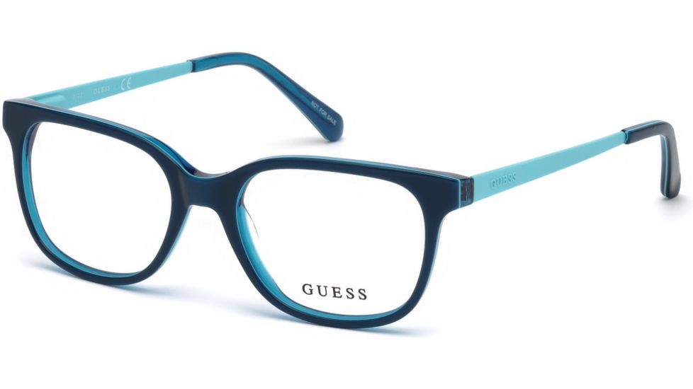 Guess GU9175 Eyeglass Frames - Shiny Blue Frame Color, Shiny Blue Lens Color