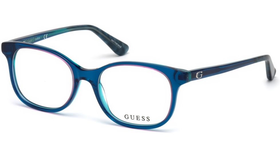 Guess GU9176 Eyeglass Frames - Shiny Turquoise Frame Color