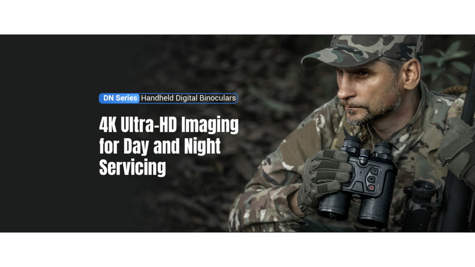 Guide USA DN Series DN30 1.9-15.2x30mm Night Vision Binocular, 3840x2160, Black, DN30