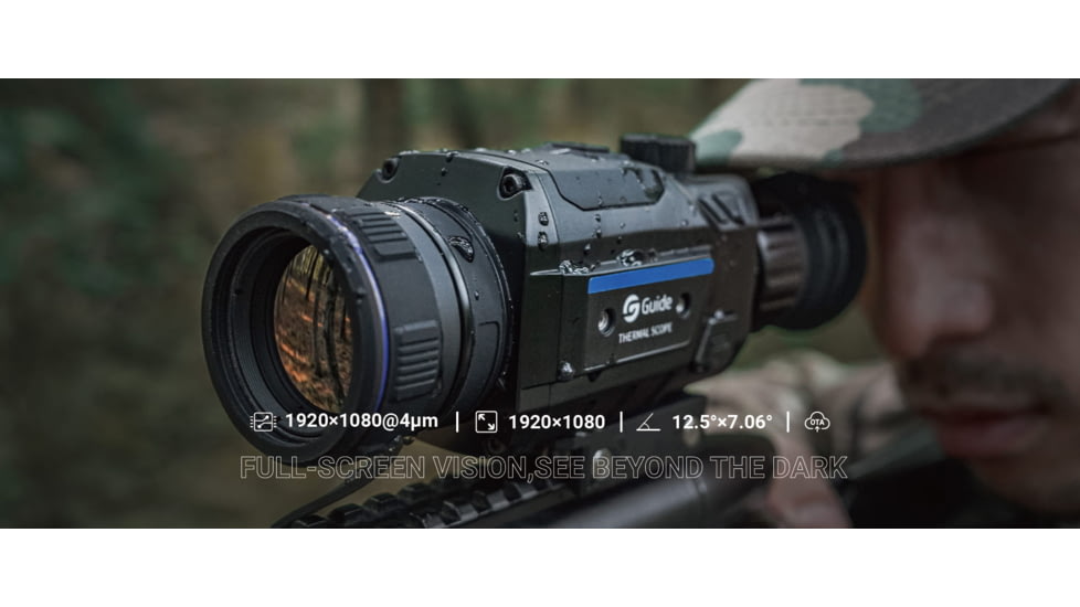 Guide Sensmart DR Series DR30 2.1-16.8x30mm Night Vision Rifle Scope, 1920x1080, Black, DR30