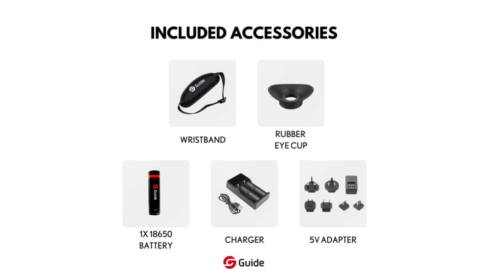 Guide Sensmart TD 653 2.6x50mm 30mm Tube Thermal Imaging Monoculars, LRF, Black, TD653L