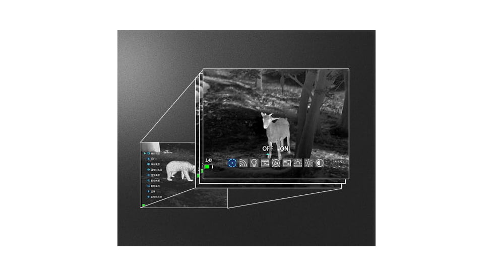 Guide USA TD LRF Series TD411 LRF 1.4-5.6x19mm Thermal Monocular, 384x288, Black, TD411LRF