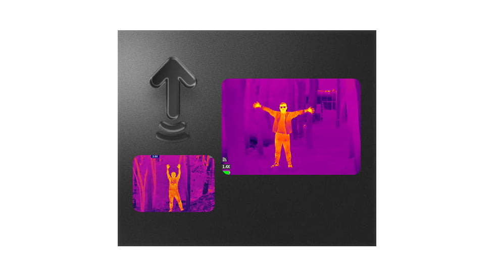 Guide USA TD LRF Series TD411 LRF 1.4-5.6x19mm Thermal Monocular, 384x288, Black, TD411LRF