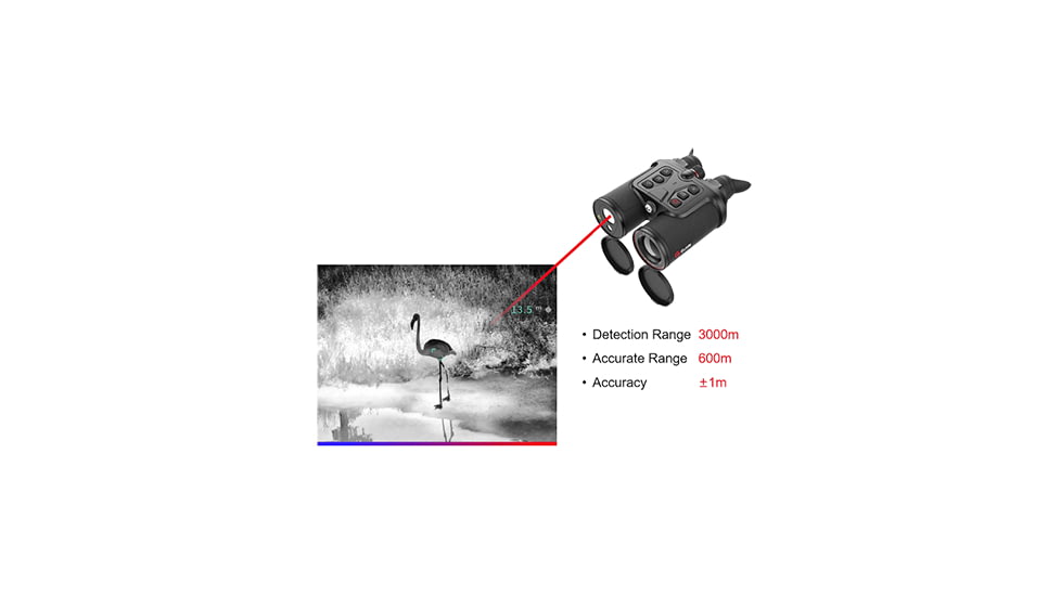Guide Sensmart TN series LRF TN450 3.2-12.8x50mm Thermal Binocular, 400x300, Black, TN450LRF