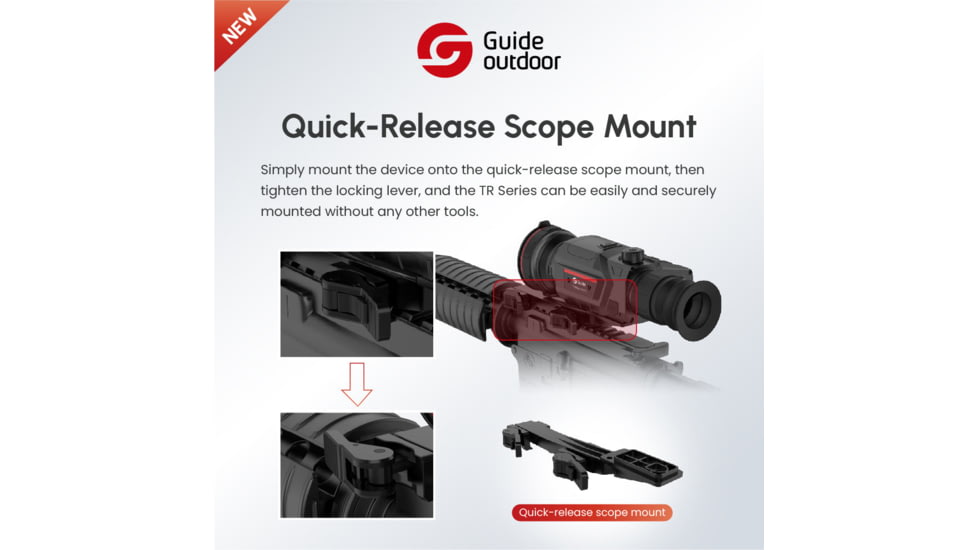 Guide USA TR Series 430A 3.3-13.2x35mm Thermal Rifle scope, 50 Hz, 400x300, TR430-A