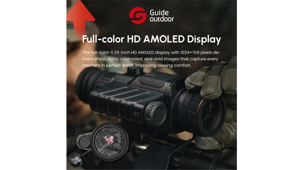 Guide USA TR Series 430A 3.3-13.2x35mm Thermal Rifle scope, 50 Hz, 400x300, TR430-A