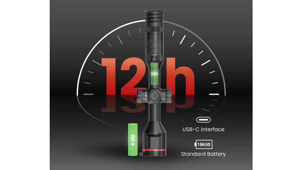 Guide Sensmart TU 635 L 3.0 3x35mm 30mm Tube Thermal Rifle Scope, LRF, Black, TU635L