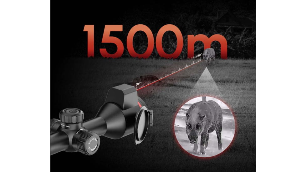 Guide Sensmart TU 635 L 3.0 3x35mm 30mm Tube Thermal Rifle Scope, LRF, Black, TU635L