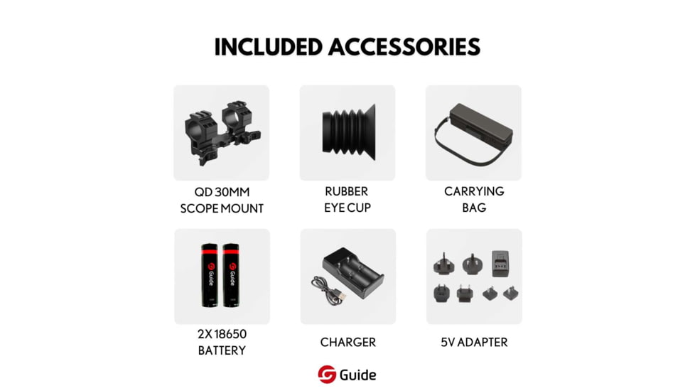 Guide Sensmart TU 635 L 3.0 3x35mm 30mm Tube Thermal Rifle Scope, LRF, Black, TU635L