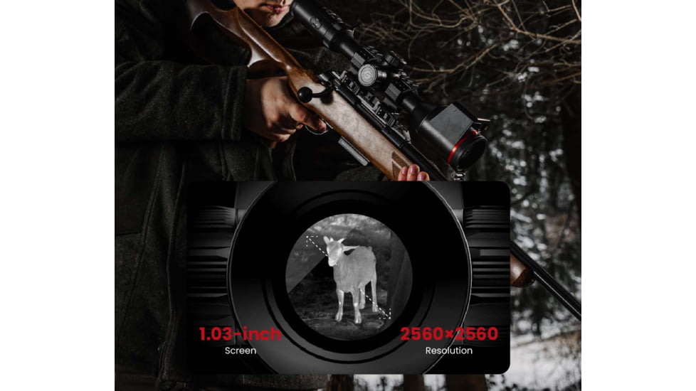 Guide Sensmart TU 650 M 3.0 3.7x50mm 30mm Tube Thermal Rifle Scope, LRF, Black, TU650M