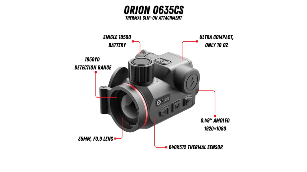 Guide USA 0635CS 1x35mm Thermal Clip-On