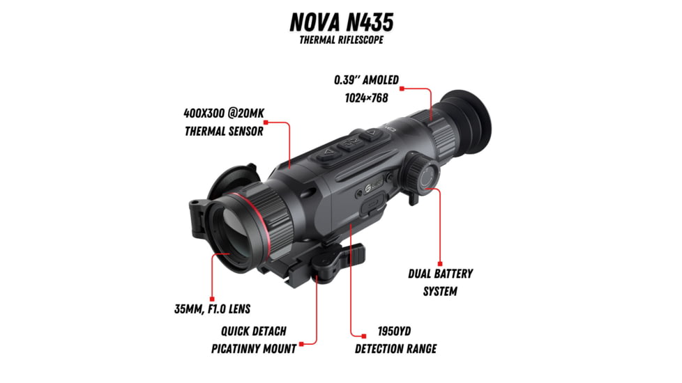 Guide USA N435 3.3-13.2x35mm Thermal Rifle Scope