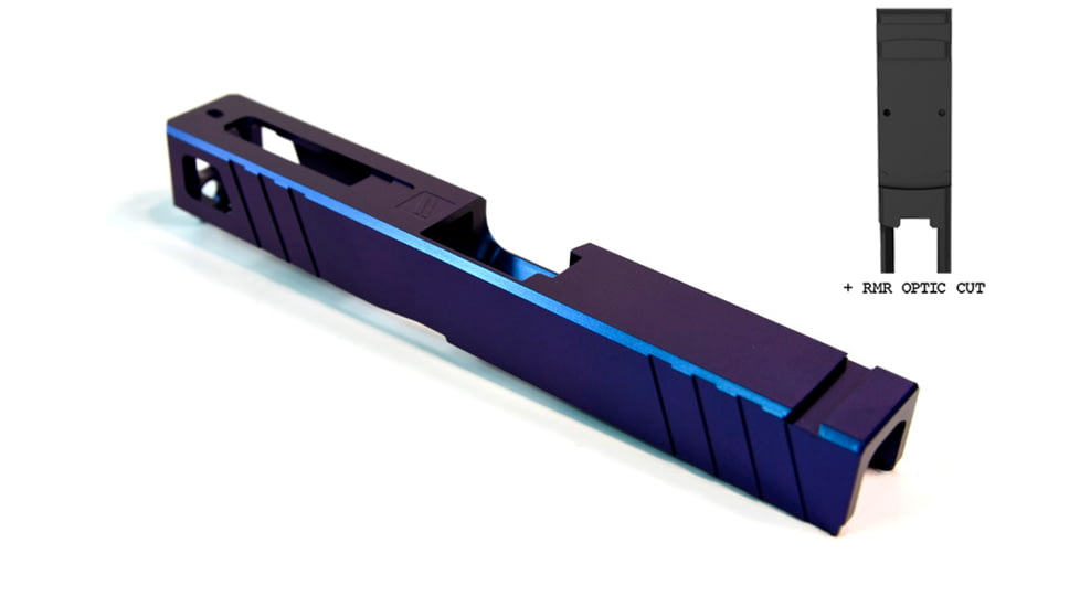 Gun Cuts Apprentice Slide for Glock 17, Optic Cut, Arctic Laser Blue, GC-G17-APP-ALS-RMR