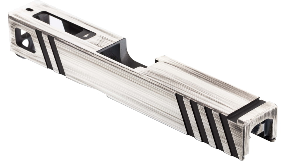 Gun Cuts Apprentice Slide for Glock 19, No Optic Cut, Battleworn White, GC-G19-APP-SWHBW-NO