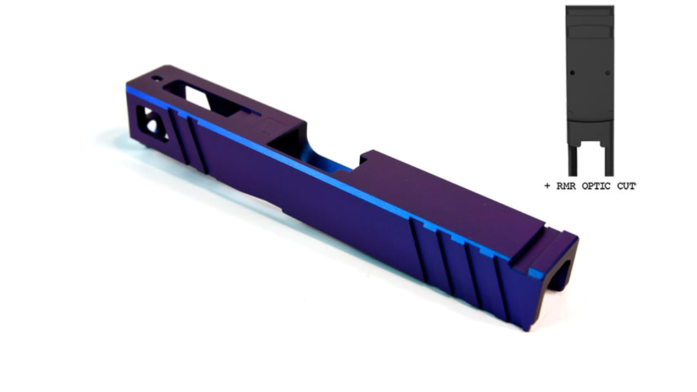 Gun Cuts Apprentice Slide for Glock 19, Optic Cut, Arctic Laser Blue, GC-G19-APP-ALS-RMR