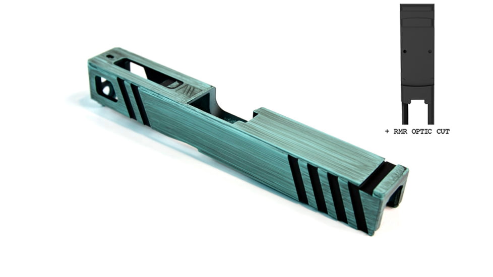 Gun Cuts Apprentice Slide for Glock 19, Optic Cut, Battleworn Robbins Egg Blue, GC-G19-APP-REBBW-RMR