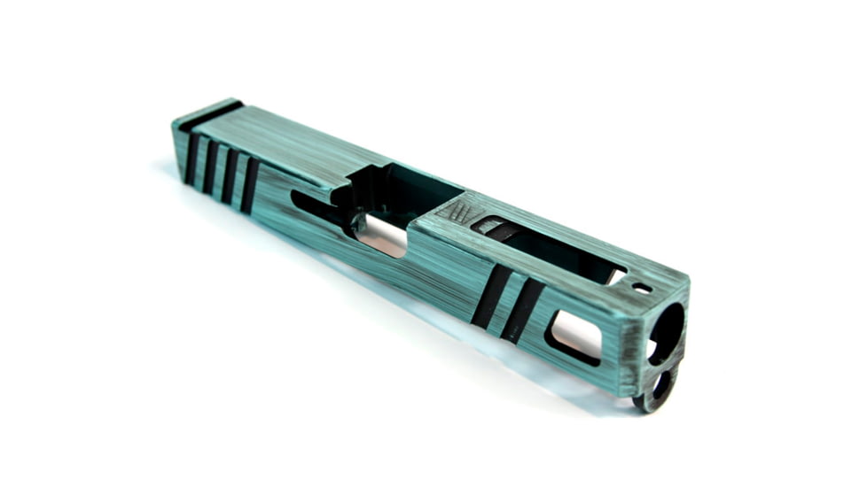 Gun Cuts Apprentice Slide for Glock 19, Optic Cut, Battleworn Robbins Egg Blue, GC-G19-APP-REBBW-RMR