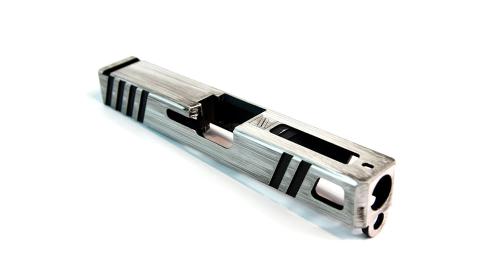 Gun Cuts Apprentice Slide for Glock 19, Optic Cut, Battleworn White, GC-G19-APP-SWHBW-RMR