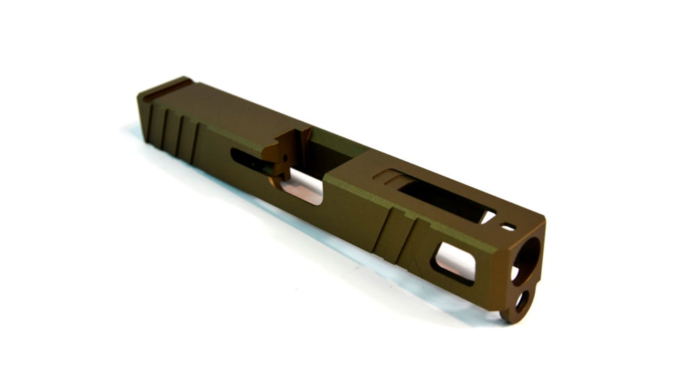 Gun Cuts Apprentice Slide for Glock 19, Optic Cut, Burnt Bronze, GC-G19-APP-BBR-RMR